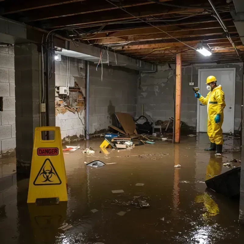 Flooded Basement Electrical Hazard in Waller, TX Property